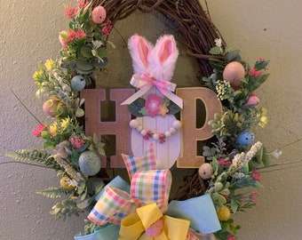 Bunny Hop grapevine wreath