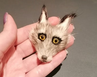 Wolf Head Brooch from Skånes Djurpark (zoo) in Sweden