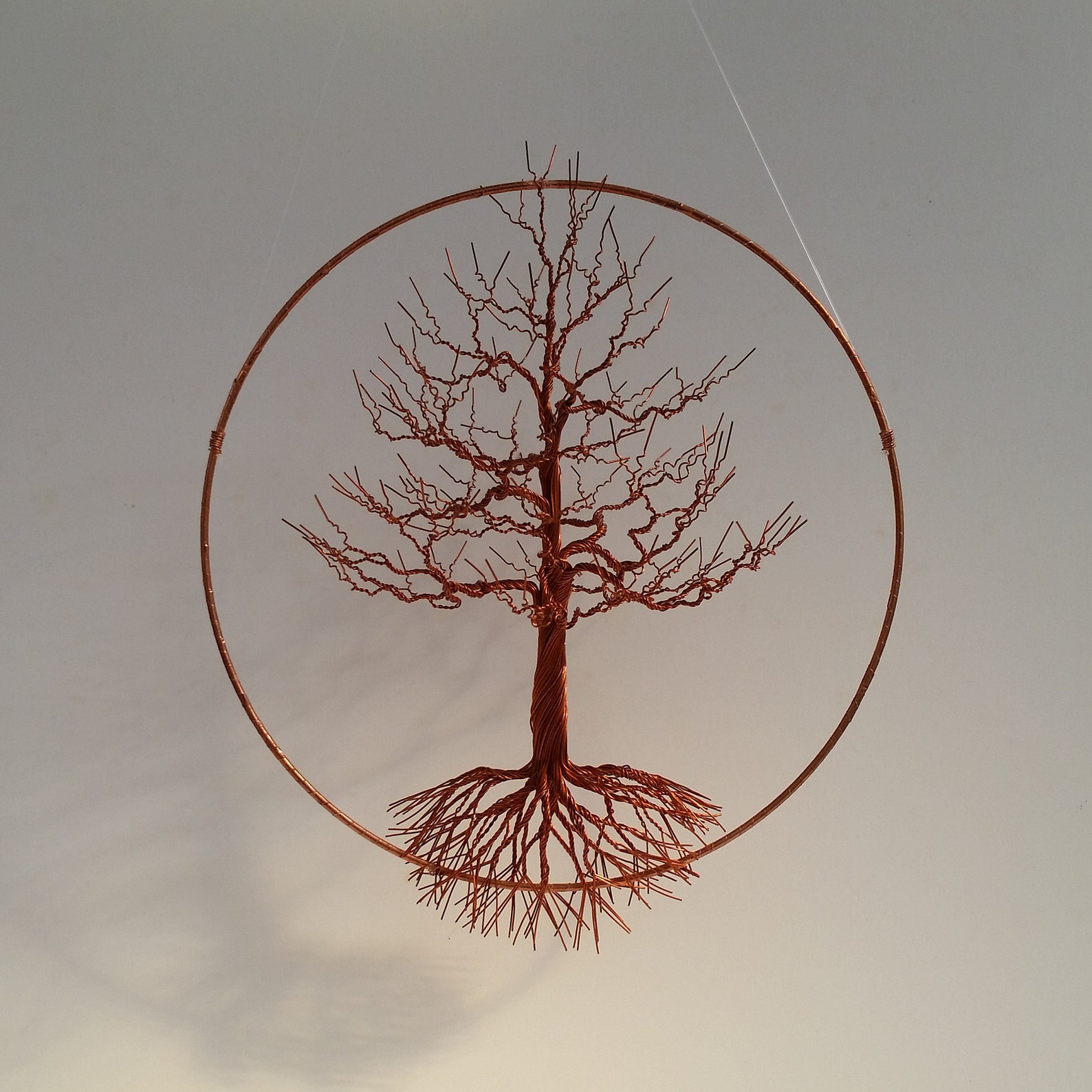 Unique Copper Wire Tree Floating in a 10 Inch Metal Hoop - Etsy