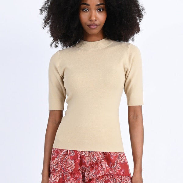 Basic Sweater light camel