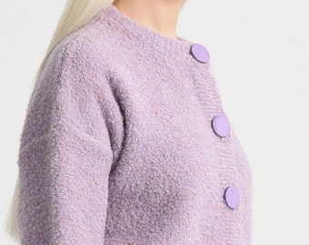 Fashionable cardigan in lilac in size XS, S