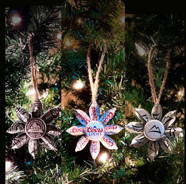 Coors Light Beer Bottle Cap Ornaments Etsy