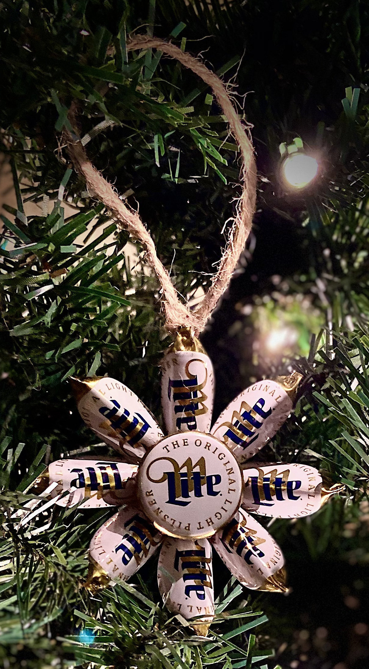 Miller Lite Beer Bottle Cap Ornament Etsy