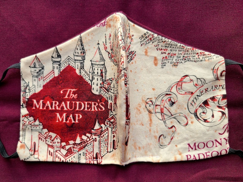 Marauder#39;s Map Reversible Face Mask Marauder#39;s Map Reversible Face Mask