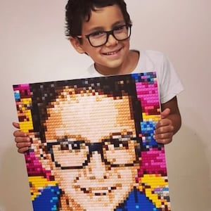 Aangepast mozaïekportret / Gratis voorbeeld / Speciaal cadeau / Aangepaste kunst / DIY-steenmozaïek / Verjaardag, jubileum/kerst