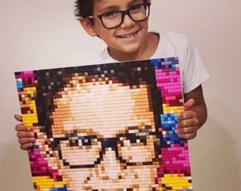 Custom Mosaic Portrait / Free preview / Special Gift / Custom Art / DIY Brick Mosaic / Birthday, Anniversary