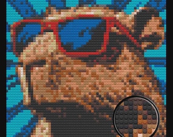Swag Capybara  Home Decor Bricked Mosaic Portrait 20x20