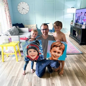 Custom brick mosaic /Ask for a free preview/pixel portrait, Holliday Gift, Christmas Gift, Gift for him, Gift for her/Fathers day