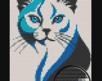 Cat Abstract Bricked Mosaic Home Decor 20x30"