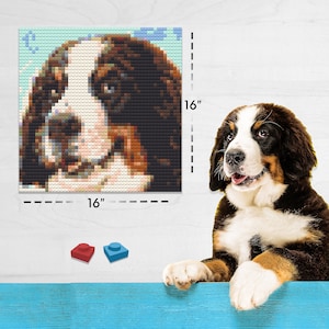 Custom brick mosaic portrait 16x16&quot; Ask for a free preview