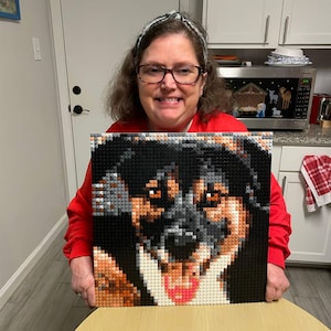 Create Your Own Brick Mosaic Portrait – Personalized DIY Art Kit – Free Preview – Perfect Gift for Birthdays, Anniversaries & Christmas