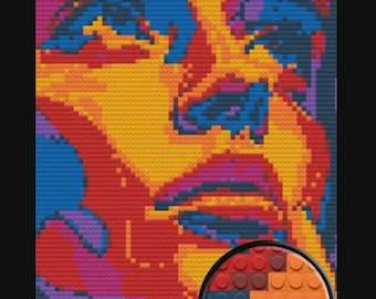 Abstract Woman Bricked Mosaic Home Decor 20x30"