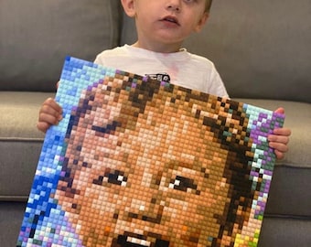 Personalized brick Portrait / ask for Free preview/ Special Gift / Custom Art / DIY Brick Mosaic / Birthday, Anniversary/Christmas,/Holiday