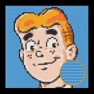 Archie Bricked Mosaik Portrait 20x20