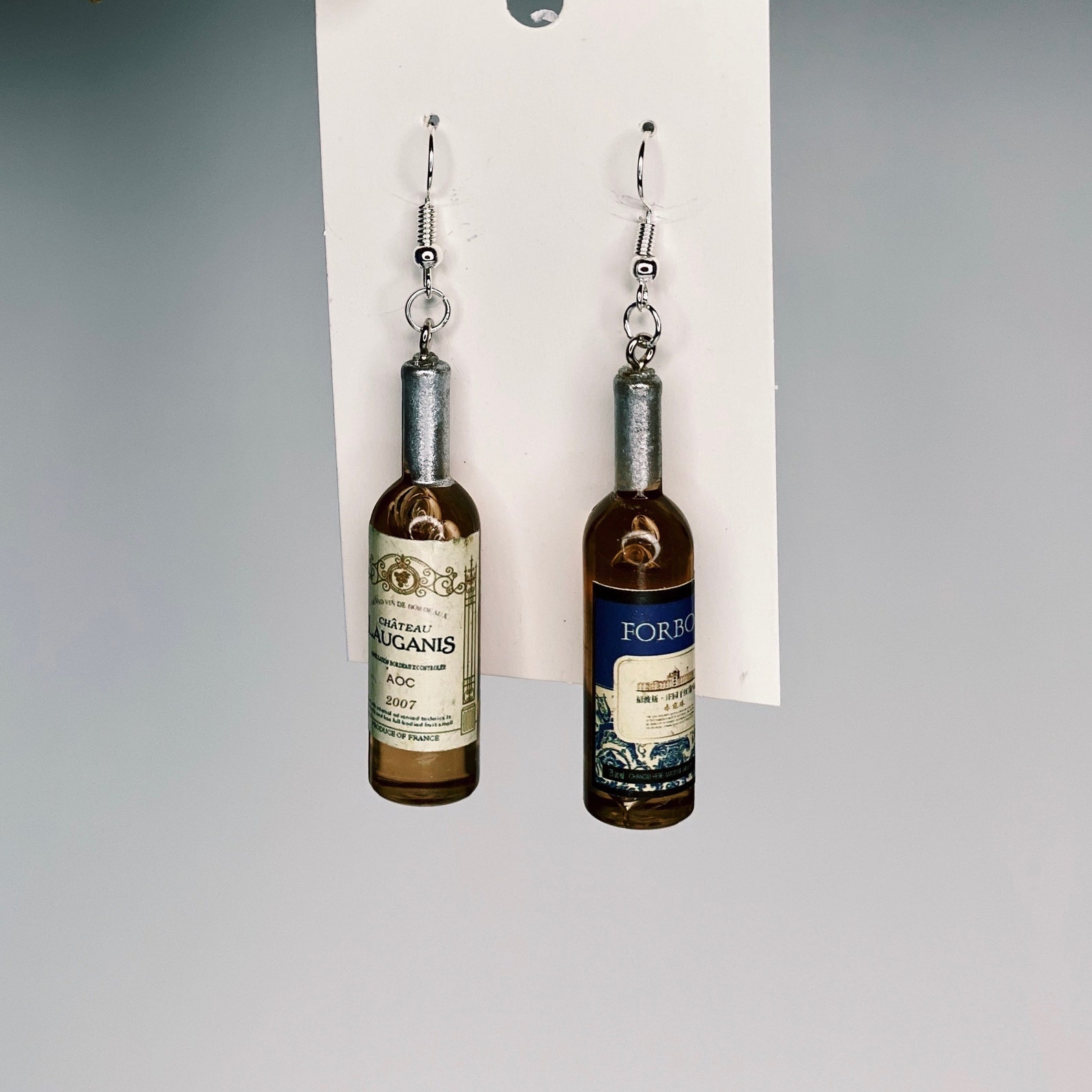 Wine Earrings Wine Bottle Earrings Etsy