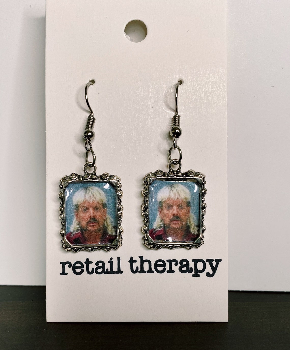 Joe Exotic Earrings Joe Exotic Mugshot Earrings Tiger King Etsy