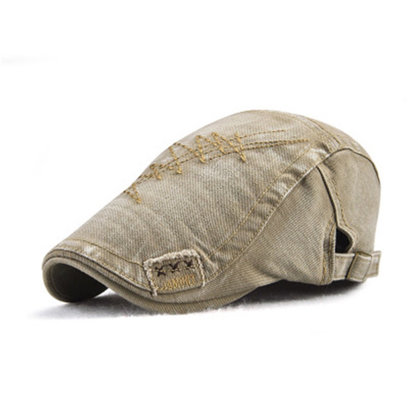 Spring Vintage Slouchy Flat Hat For Men,Denim Newsboy Hat GatsbyHat,Outdoor Bicycle Flat Cap,Irish Flat Cap,Baker Boy Hat Peaky Blinders
