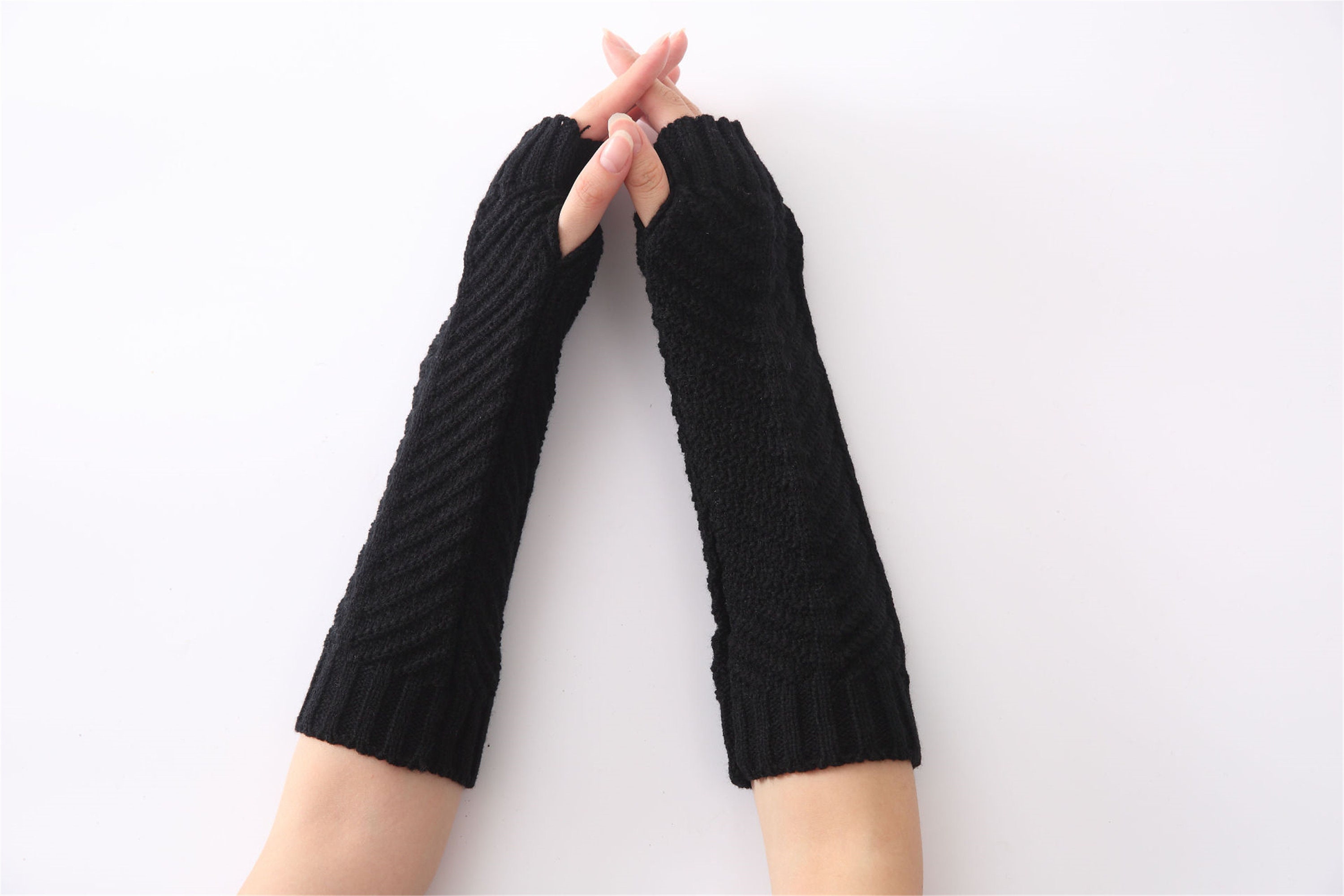 Knitted Long Gloves For WomenWinter Warm Gloves For Etsy