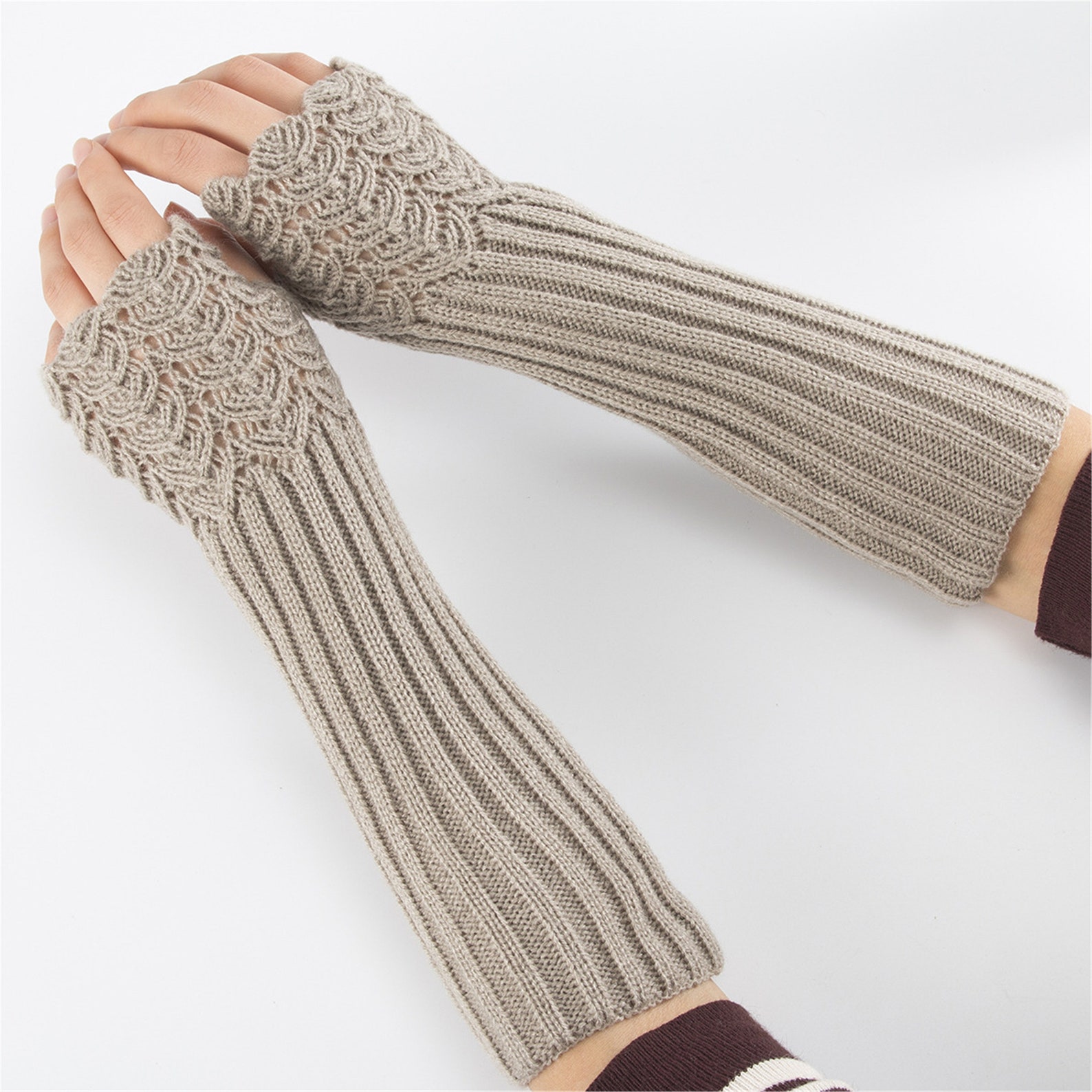 Knitted Long Gloves For WomenWinter Warm Gloves For Etsy