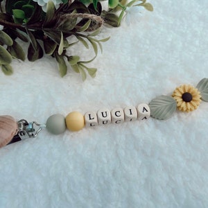 Best Seller !! Sunflower Pacifier Clip | MAM Pacifier Clip Adapter | Rose Daisy Personalized | Flower Pacifier clips