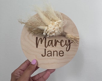 Engraved Wooden Name Sign | Baby Name Announcement | Photo Prop | Engraved Wood Sign | Babyshower Gift