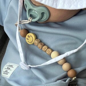 Personlig napphållare | Boho Happy Face, Anpassat barnnamn bild 6