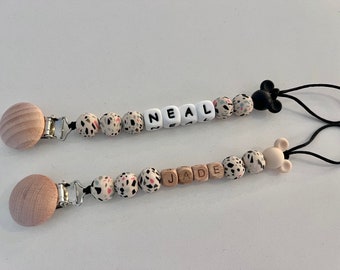 Mouse Terrazzo Pacifier Clip | Boho | neutral | newborn gift | babyshower gift | spring | personalized