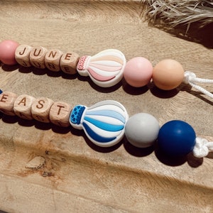 Best Seller Rainbow Pacifier Clip Boho Newborn Preemie babyshower gift Custom Personalized with name Rainbow baby image 4