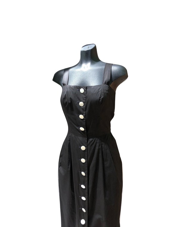 Vintage 1950s Button Up Wiggle Dress