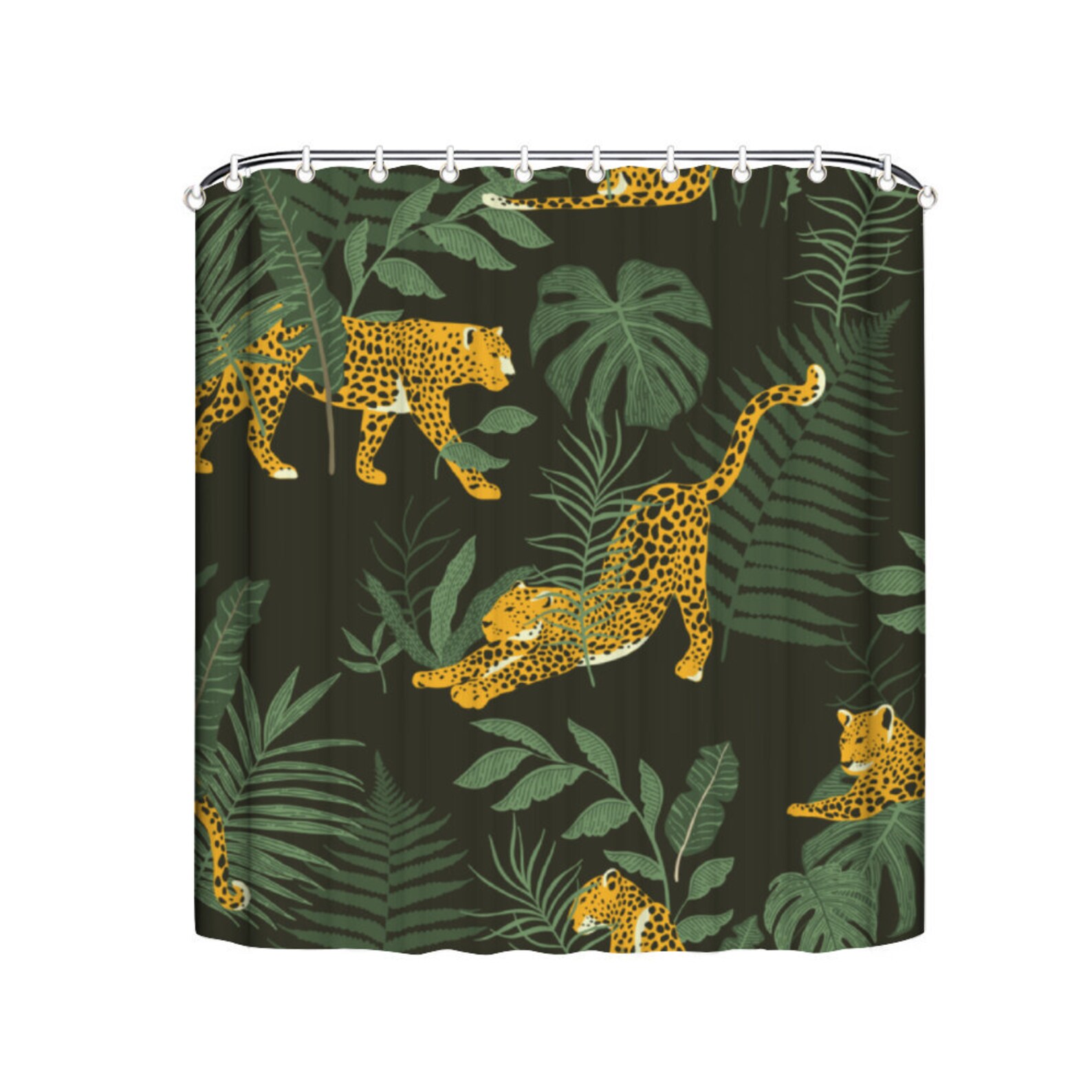 Cheetah Shower Curtain Bathroom Decor Bathroom Curtain Etsy