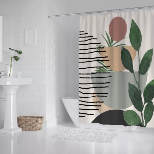 Boho Shower Curtain Sunburst Shower Curtain Boho Decor Etsy