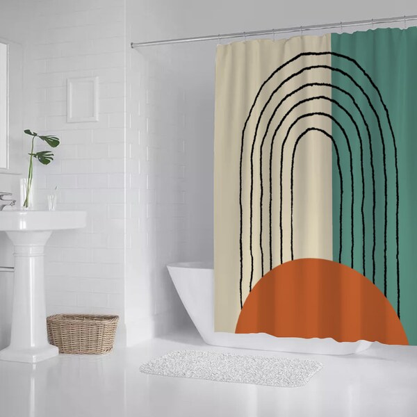 Retro Shower Curtain Etsy