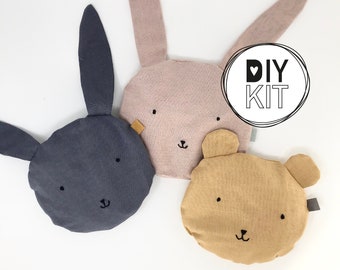 DIY Nähset Nähkit Nähpaket Kirschkernkissen Baby Hase Bär