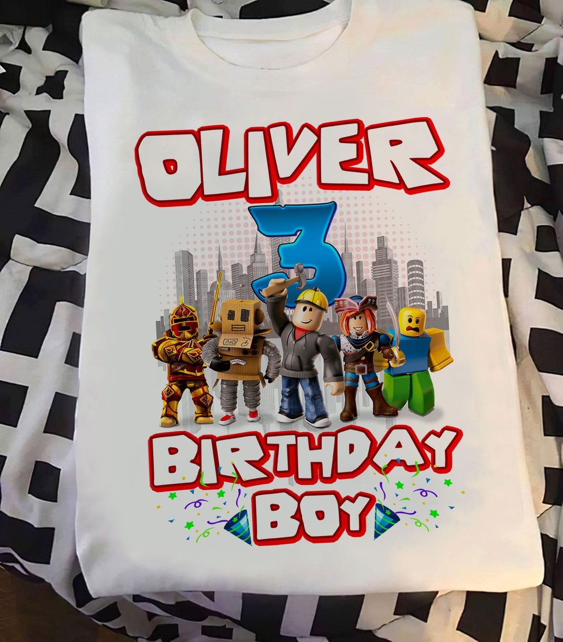 Roblox Birthday Shirt Roblox Custom Shirt Personalized | Etsy