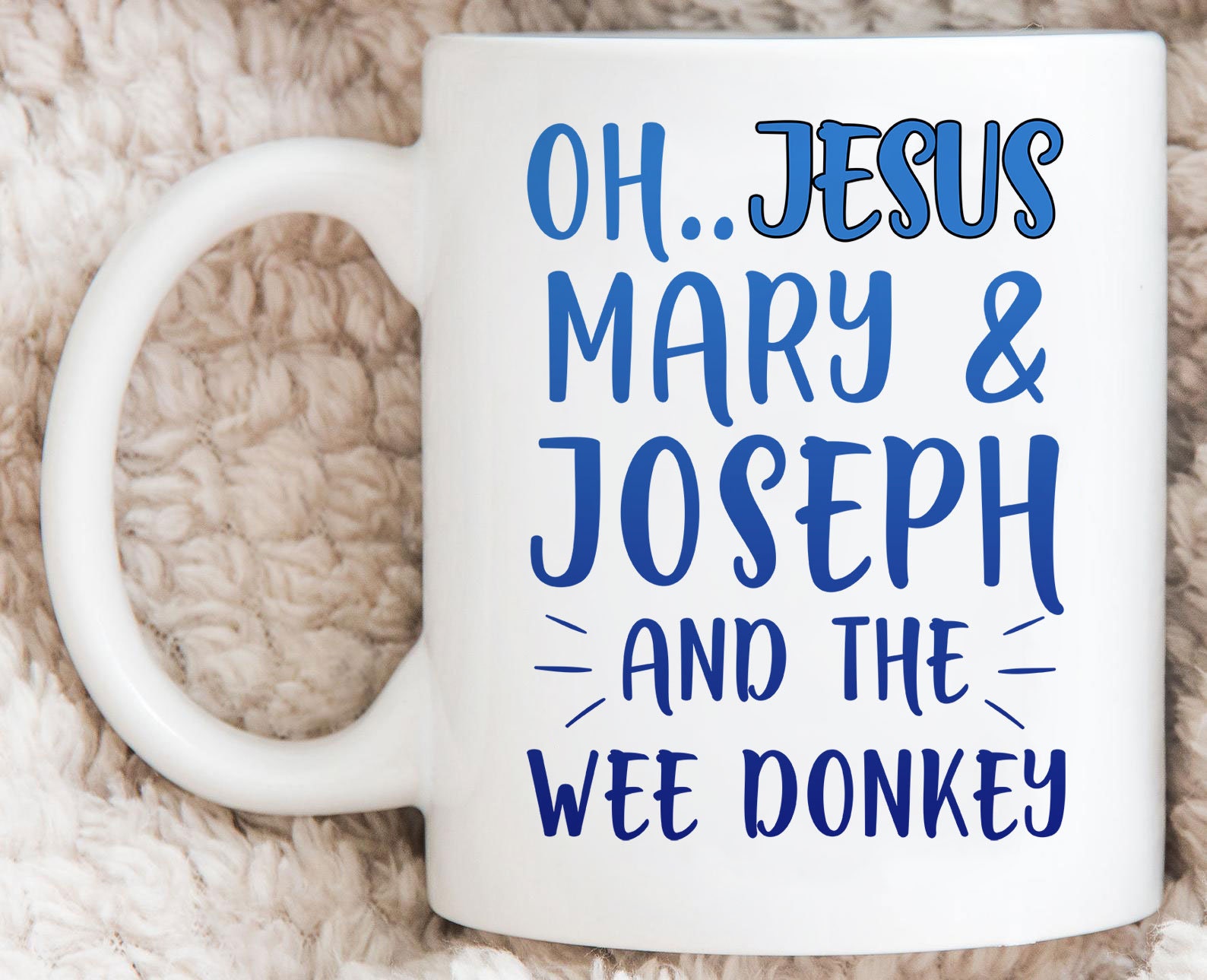 jesus mary and joseph and the wee donkey tshirt