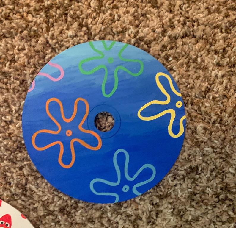 Hand painted CDs/acrylic painted decorative cds/patterned cds Etsy