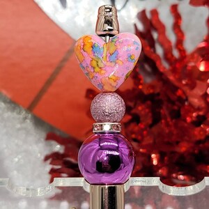 Watercolor Heart Beaded Pen