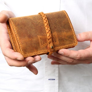 Leather tobacco pouch, Handmade leather tobacco case, Personalised gift for men and women, Leather gift, Tobacco bag, Leather tobacco holder