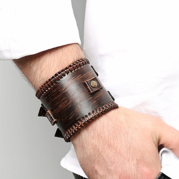 Handmade Leather bracelet, Mens leather barcelet, Braided leather bracelet for men, Brown leather cuff, men's cuff, Leather bracelet