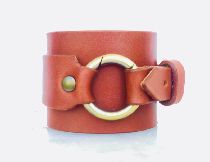 Leather cuff, Men leather bracelet, Leather bracelet image 2