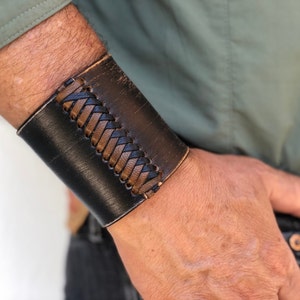 Braided leather cuff, Men leather bracelet, handmade leather bracelet, Women leather bracelet, Genuine leather cuff