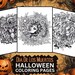 Printable Halloween Coloring Pages for Kids or Adults Instant Digital ...