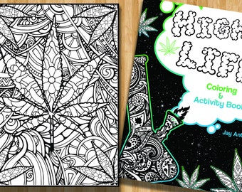 wallpapers Stoner Trippy Coloring Pages For Adults weed coloring pages etsy