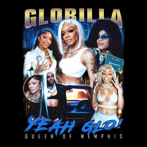 Glorilla PNG, Big Glo Queen of Memphis T-Shirt Design, 300 DPI Printable Rap Bootleg Tee File, Glorilla, Digital Download, Hip hop shirt