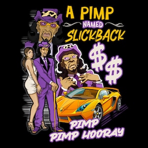 The Boondocks A Pimp Named Slickback PNG| The Boondocks T-shirt| High-Quality Digital Download| The Boondocks T-shirt| Slickback the Pimp