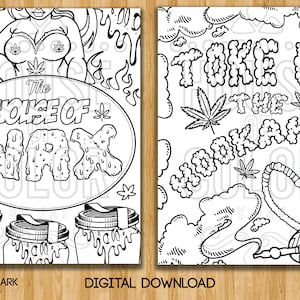 Stoner Coloring Book, Digital Download, 50 High Quality Premium Design  Pages Stoner Activity Sheets, Stoner Coloring Pages, Book Sheets 