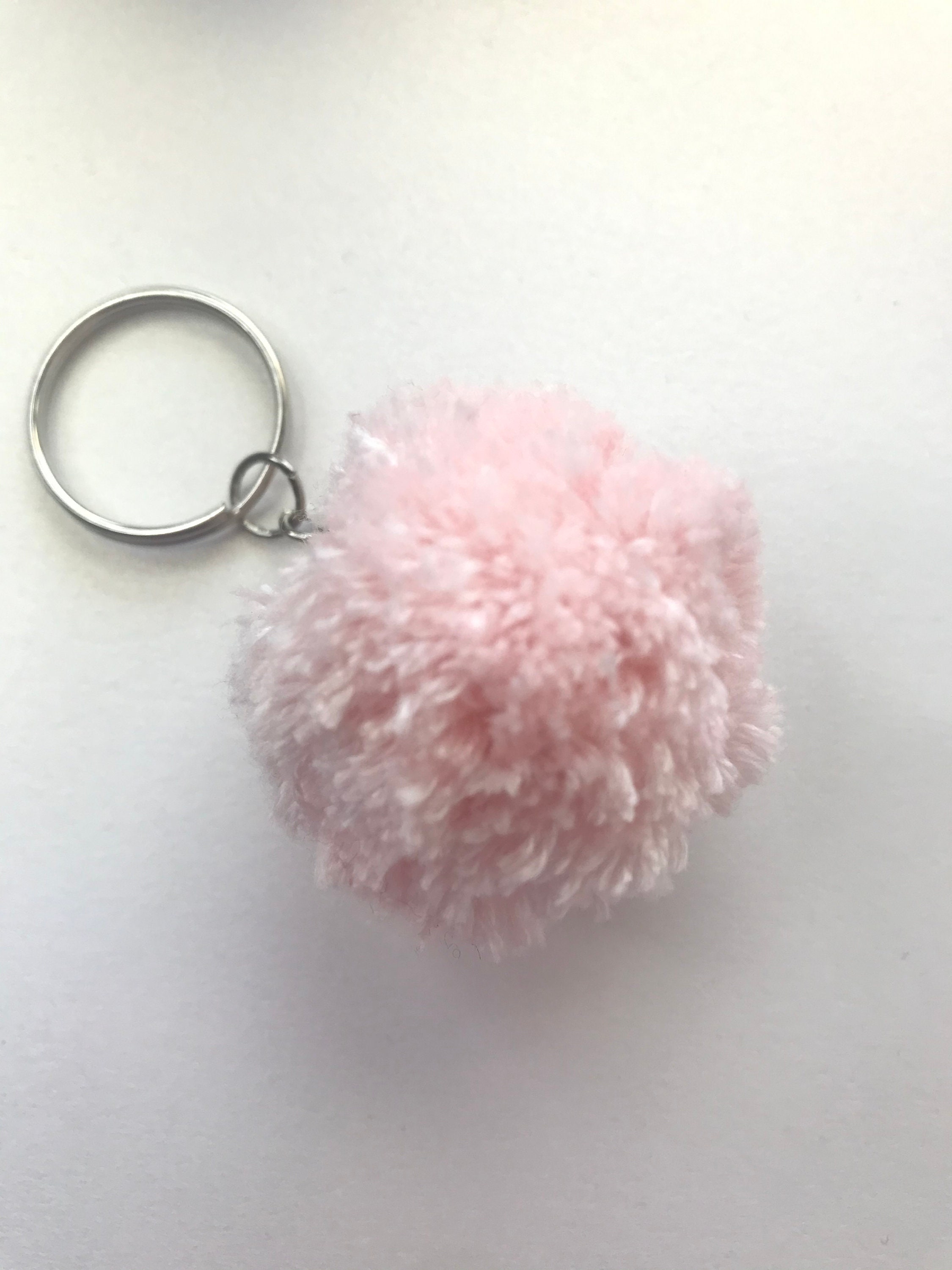 Yarn Pom Pom Keychain Pom Pom Handmade Accessories Etsy