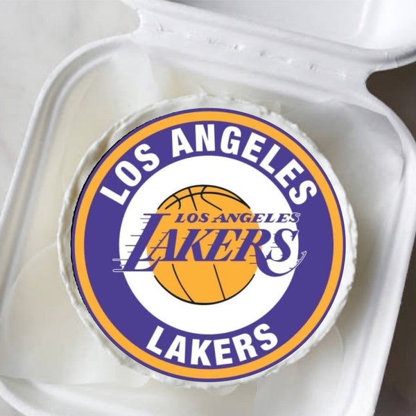 Basketball edible image lakers topper for cake and cupcakes, lakers toppers, icing sheet, basketball topper