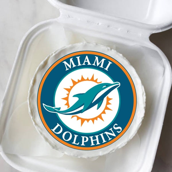 Miami dolphins edible cake and cupcakes toppers, cake toppers,icing sheets, edible decorations.cake decorating.