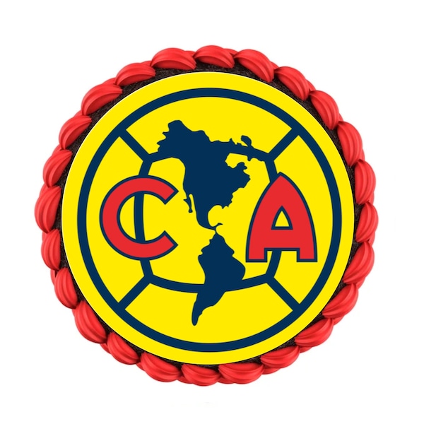 Club America edible image for cake and cupcakes, icing sheets, cake image, club America logo for birthday